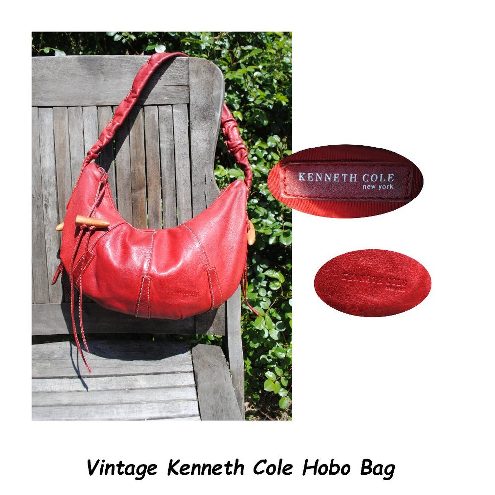 Vintage KENNETH COLE Small Leather Hobo Bag